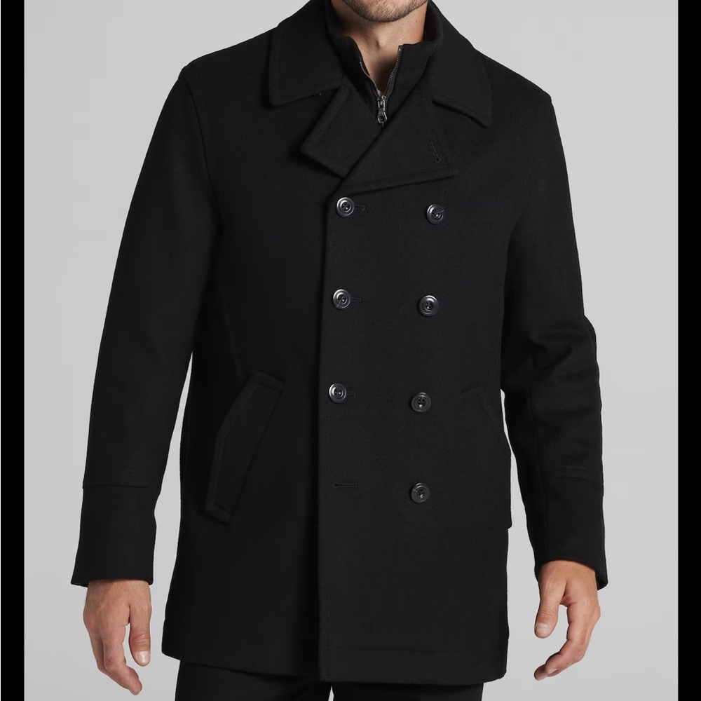 Jos. A. Bank Men's Classic Black Pea Coat